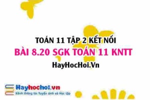 Bài 8.20 SGK Toán 11 Tập 2 Kết nối tri thức
